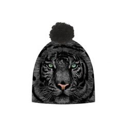 Czapka hauer TIGER BLACK. Czarne czapki zimowe męskie marki Hauer, z nadrukiem, z polaru. Za 69,00 zł.