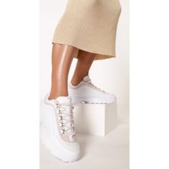 Biało-Różowe Sneakersy Renesmee. Białe sneakersy damskie Born2be. Za 109,99 zł.