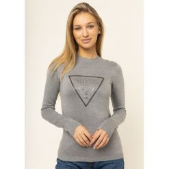 Sweter Guess W01R92 Z2760. Szare swetry damskie Guess, l, z aplikacjami, z elastanu, klasyczne, bez rękawów, bez kaptura. W wyprzedaży za 229,00 zł.