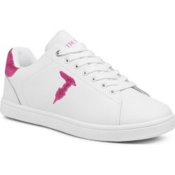 Sneakersy TRUSSARDI JEANS - 79A00469 W724. Białe półbuty damskie Trussardi Jeans, na co dzień, bez wzorów, z jeansu, bez obcasa, na płaskiej podeszwie, bez zapięcia. Za 579,00 zł.