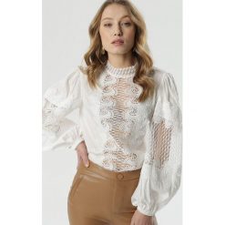 Biała Bluzka Jadene. Białe bluzki damskie Born2be, s, z haftami, z jeansu, boho. Za 149,99 zł.