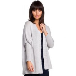 BeWear kardigan damski BK027 uni szary. Szare swetry damskie BeWear, bez wzorów. Za 239,00 zł.