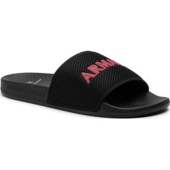 Klapki ARMANI EXCHANGE - XUP001 XV087 A043 Black/Red. Czarne sandały męskie Armani Exchange, z tworzywa sztucznego, bez zapięcia. W wyprzedaży za 179,00 zł.