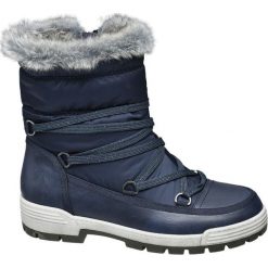 Buty zimowe damskie: śniegowce damskie Cortina niebieskie