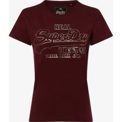Superdry - T-shirt damski, czerwony. Czerwone t-shirty damskie Superdry, xl, z nadrukiem, bez kołnierzyka. Za 129,95 zł.