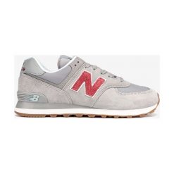 New Balance 574 Tenisówki Szary. Szare trampki męskie New Balance, bez wzorów, ze skóry, bez zapięcia. Za 430,95 zł.
