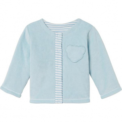 Bluza w kolorze błękitnym. Niebieskie bluzy niemowlęce Steiff, z aplikacjami, z bawełny. W wyprzedaży za 89,95 zł.