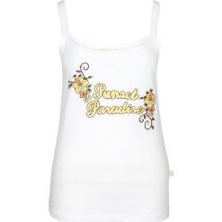 Top w kolorze białym. Białe bluzki damskie marki Usha, Icebound & more, l, z haftami, z bawełny, z okrągłym kołnierzem. W wyprzedaży za 85,95 zł.