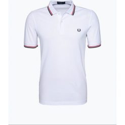 Fred Perry - Męska koszulka polo, biały. Białe koszulki męskie Fred Perry, xxl, bez wzorów, z bawełny, klasyczne, bez rękawów. Za 299,95 zł.