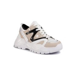 DeeZee WS8528-08 Beżowy. Brązowe półbuty damskie DeeZee, bez wzorów, ze skóry ekologicznej, bez obcasa, bez zapięcia. Za 129,99 zł.