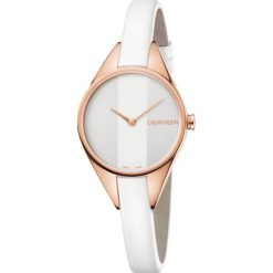 Calvin Klein Rebel Zegarek Biały Srebrny Beżowy. Szare zegarki damskie Calvin Klein, srebrne. Za 1102,95 zł.