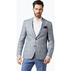 Nils Sundström - Marynarka męska z dodatkiem lnu – Palma, niebieski. Niebieskie marynarki męskie Nils Sundström, m, bez wzorów, eleganckie. Za 299,95 zł.