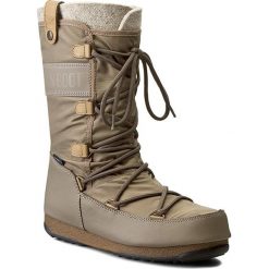 Buty zimowe damskie: Śniegowce MOON BOOT – W.E Monaco Felt 24003200004 Sand