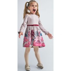 Mayoral - Sukienka dziecięca 92-134 cm. Czerwone sukienki dziewczęce Mayoral, z nadrukiem, z elastanu, z długim rękawem, długie, mini, rozkloszowane. Za 153,90 zł.
