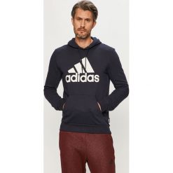 Adidas Performance - Bluza. Niebieskie bluzy męskie adidas Performance, s, z nadrukiem, z bawełny, z kapturem, bez rękawów, z kapturem. Za 249,90 zł.