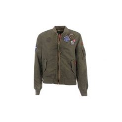 Kurtki krótkie Superdry LIMITED ISSUE FLIGHT BOMBER. Zielone kurtki męskie Superdry, m, bez wzorów, krótkie, bez kaptura. Za 535,12 zł.