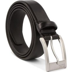 Pasek Męski BOSS - C-Brandon 50292556 90 Black 001. Czarne paski męskie Boss, w paski, ze skóry. W wyprzedaży za 269,00 zł.