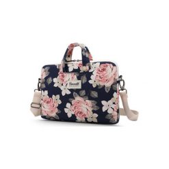 Torba na laptopa CANVASLIFE Briefcase 13-14 cali Navy Rose. Czerwone torby na laptopa CANVASLIFE, bez wzorów, z materiału, wizytowe. Za 99,90 zł.