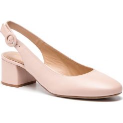 Sandały UNISA - Kester Na Pale Napa Silk. Różowe klapki damskie Unisa, bez wzorów, ze skóry, bez obcasa, na obcasie. W wyprzedaży za 299,00 zł.