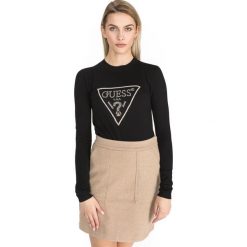 Guess Naomi Sweter Czarny. Czarne bluzy damskie Guess, xs, z aplikacjami, z elastanu, bez rękawów, bez kaptura. Za 307,95 zł.