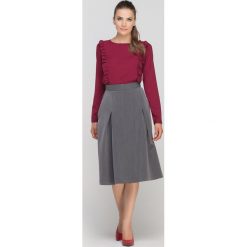 Spódnica z zakładką, SP116 grafit. Niebieskie spódniczki damskie Lanti, m, eleganckie, kopertowe. Za 119,00 zł.