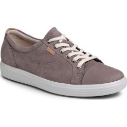 Półbuty ECCO - Soft 7 W 43000302375 Warm Grey. Szare półbuty damskie ecco, na co dzień, bez wzorów, ze skóry, bez obcasa, na płaskiej podeszwie, bez zapięcia. Za 449,00 zł.