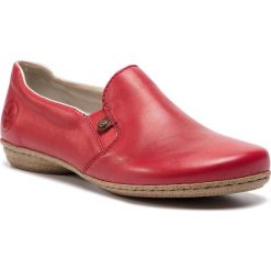 Półbuty RIEKER - 53960-33 Rot. Czerwone półbuty damskie Rieker, ze skóry. Za 239,00 zł.