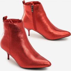 Czerwone Botki The Party. Czerwone botki damskie Born2be, na niskim obcasie, na obcasie, na zamek. Za 109,99 zł.
