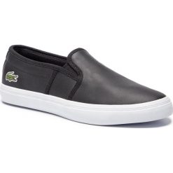 Tenisówki LACOSTE - Gazon Bl 1 Spw 7-32SPW0137024 Blk. Czarne półbuty damskie Lacoste, bez wzorów, ze skóry, bez zapięcia. W wyprzedaży za 259,00 zł.