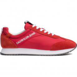CALVIN KLEIN JERROLD > S0581 TOMATO. Buty sportowe męskie Calvin Klein, z jeansu, bez zapięcia. W wyprzedaży za 389,99 zł.