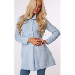Sweter zapinany na guziki niebieski MISC005. Niebieskie kardigany damskie Fasardi. Za 149,00 zł.