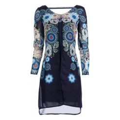 Sukienki: Desigual Sukienka Damska Justine 42 Ciemnoniebieski