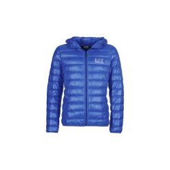Kurtki pikowane Emporio Armani EA7 ANDOURALO. Niebieskie kurtki męskie marki Emporio Armani EA7, xl, bez wzorów, bez kaptura. Za 524,30 zł.