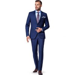 Marynarka Business Mix Navy. Niebieskie garnitury męskie LANCERTO, bez wzorów, z wełny. Za 1099,90 zł.