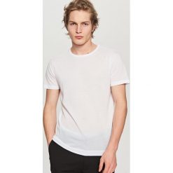 T-shirty męskie: T-shirt z lekkiej dzianiny – Biały