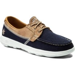 Półbuty SKECHERS - Coral 15430/NVY Navy. Pomarańczowe półbuty damskie Skechers, na co dzień, bez wzorów, ze skóry ekologicznej, bez obcasa, na płaskiej podeszwie, bez zapięcia. W wyprzedaży za 199,00 zł.