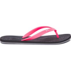 Under Armour Atlantic Dune Japonki Czarny. Czarne klapki damskie Under Armour, w paski, z materiału, bez obcasa. Za 111,95 zł.