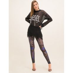 Legginsy Diesel Tatto 00S57T 0PAXA. Czarne spodnie damskie Diesel, s, bez wzorów, z elastanu. W wyprzedaży za 279,00 zł.