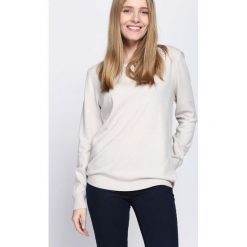 Jasnobeżowy Sweter Really Listen. Szare bez kategorii Born2be, s, z okrągłym kołnierzem. Za 59,99 zł.