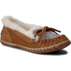 Półbuty SOREL - Out N About Slipper NL2431 Elk/Fawn 286. Brązowe półbuty damskie skórzane marki Sorel, na płaskiej podeszwie. W wyprzedaży za 229,00 zł.