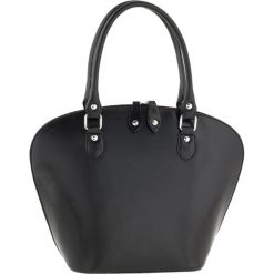 Torebki klasyczne damskie: Skórzana torebka w kolorze czarnym – 38 x 28 x 14 cm