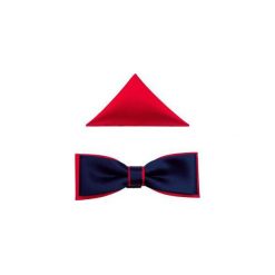 Granatowo-Czerwona Mucha Męska SLIM B46. Czerwone muszki męskie Modini Moda Męska, na co dzień, bez wzorów, z tkaniny, eleganckie. Za 45,00 zł.
