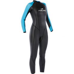 Kombinezon pływacki openwater OWS z neoprenu 2/2 mm GLIDESKIN damski. Czarne kombinezony damskie NABAIJI, bez wzorów, z poliesteru, bez kołnierzyka, bez rękawów. Za 499,99 zł.