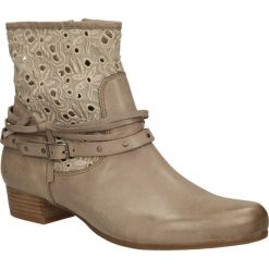 BOTKI CAPRICE 9-25301-24. Szare botki damskie marki Caprice, bez obcasa, bez zapięcia. Za 179,99 zł.