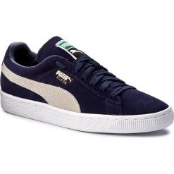 Sneakersy PUMA - Suede Classic + 3565568 51 Peacoat/white. Niebieskie półbuty damskie Puma, ze skóry. W wyprzedaży za 199,99 zł.