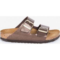 Birkenstock - Klapki Arizona. Żółte klapki damskie marki Birkenstock, bez wzorów, ze skóry, bez obcasa. Za 289,90 zł.