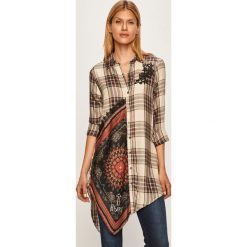 Desigual - Koszula. Brązowe bluzki damskie Desigual, s, z poliesteru, casualowe. W wyprzedaży za 259,90 zł.