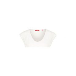 S.Oliver T-Shirt Damski 40 Kremowy. Białe koszulki damskie marki S.Oliver, s, bez wzorów, bez kołnierzyka, bez rękawów. W wyprzedaży za 69,00 zł.