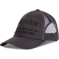 Czapka z daszkiem CALVIN KLEIN - Industrial Trucker K60K605167 001. Czarne czapki damskie Calvin Klein, bez wzorów, z bawełny. Za 159,00 zł.