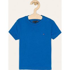 Tommy Hilfiger - T-shirt dziecięcy 86-176 cm. Niebieskie t-shirty chłopięce TOMMY HILFIGER, bez wzorów, z bawełny, bez rękawów. Za 59,90 zł.